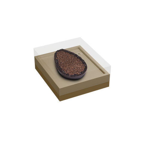 Caixa Ovo de Colher com Moldura Ajustável 250/350g Ouro - Páscoa Essencial - 5 unidades