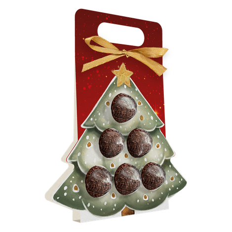 Árvore com Blister para 6 Doces - Natal Encantado - 5 unidades