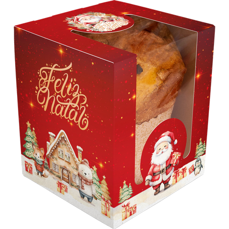 Caixa Mini Panettone - Natal Encantado - 5 unidades
