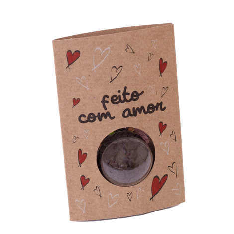 Cartão com Blister para 1 Doce - Amor Doce - 12 unidades 