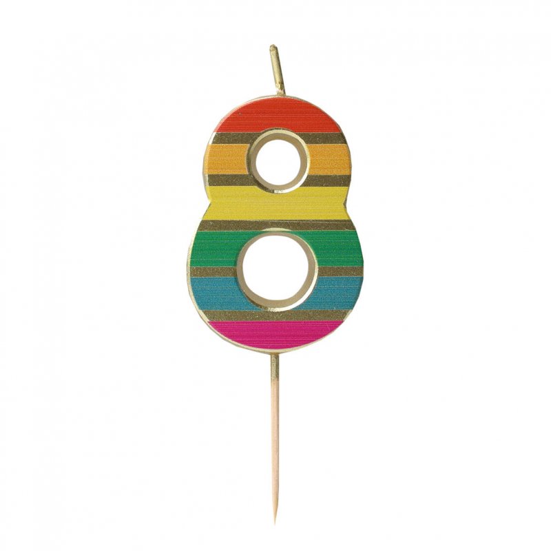 Vela Dourada Rainbow Número 8