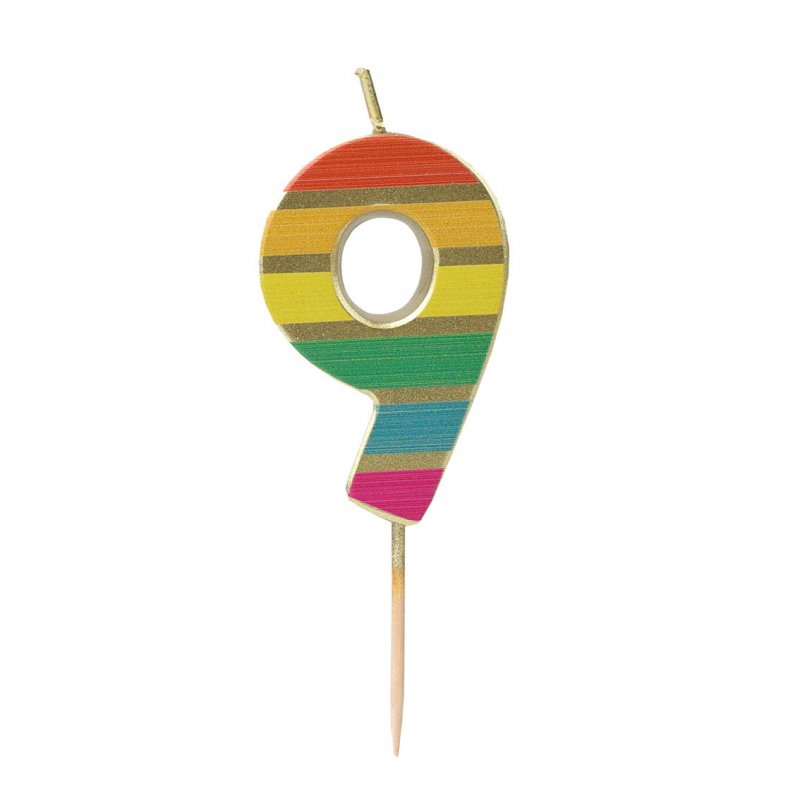 Vela Dourada Rainbow Número 9