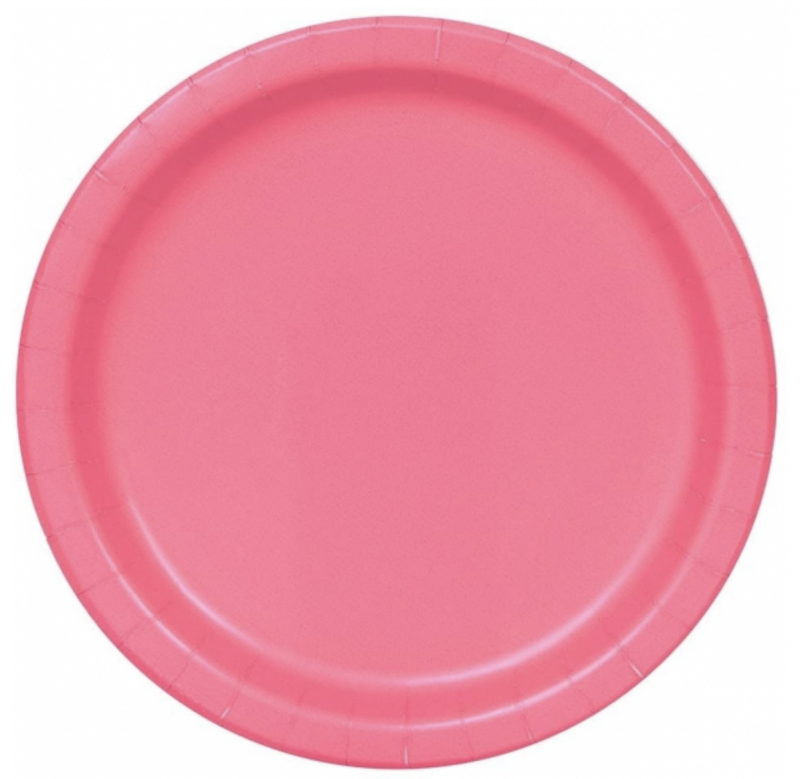 8 Pratos 18cm Rosa Choque