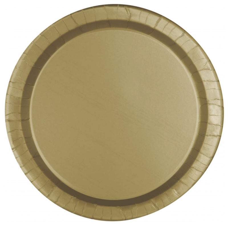 8 Pratos 18cm Dourado