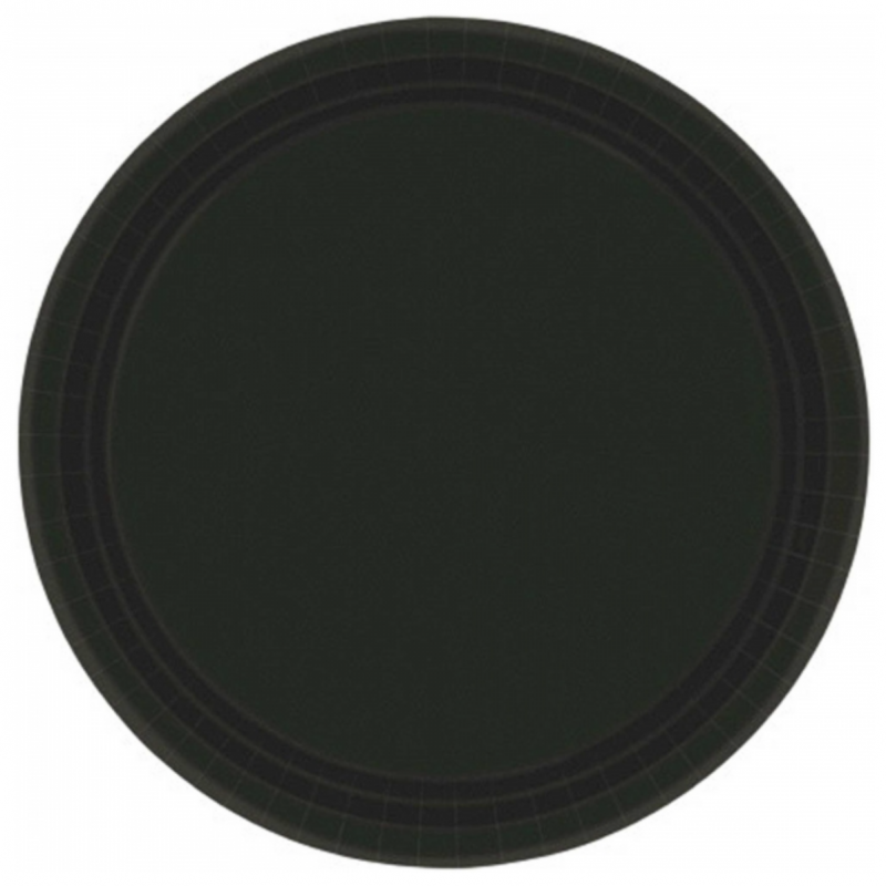 8 Pratos 18cm Preto