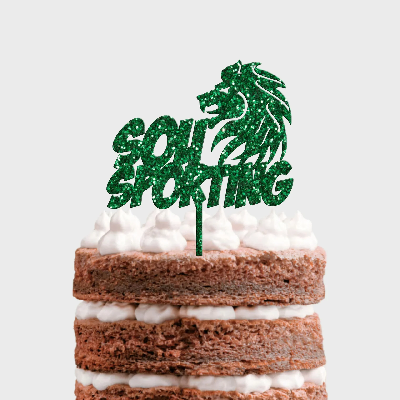 Topo de Bolo Sou Sporting Acrílico Glitter