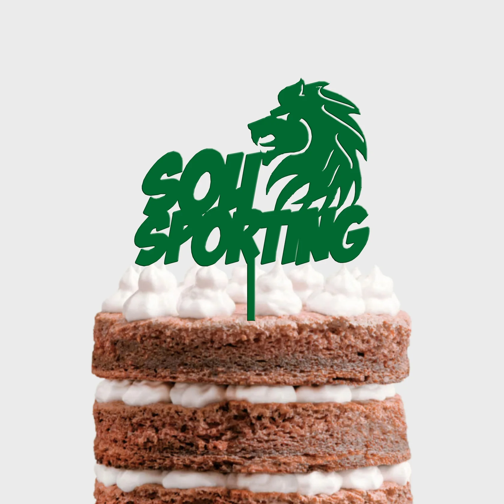 Topo de Bolo Sou Sporting Acrílico MDF