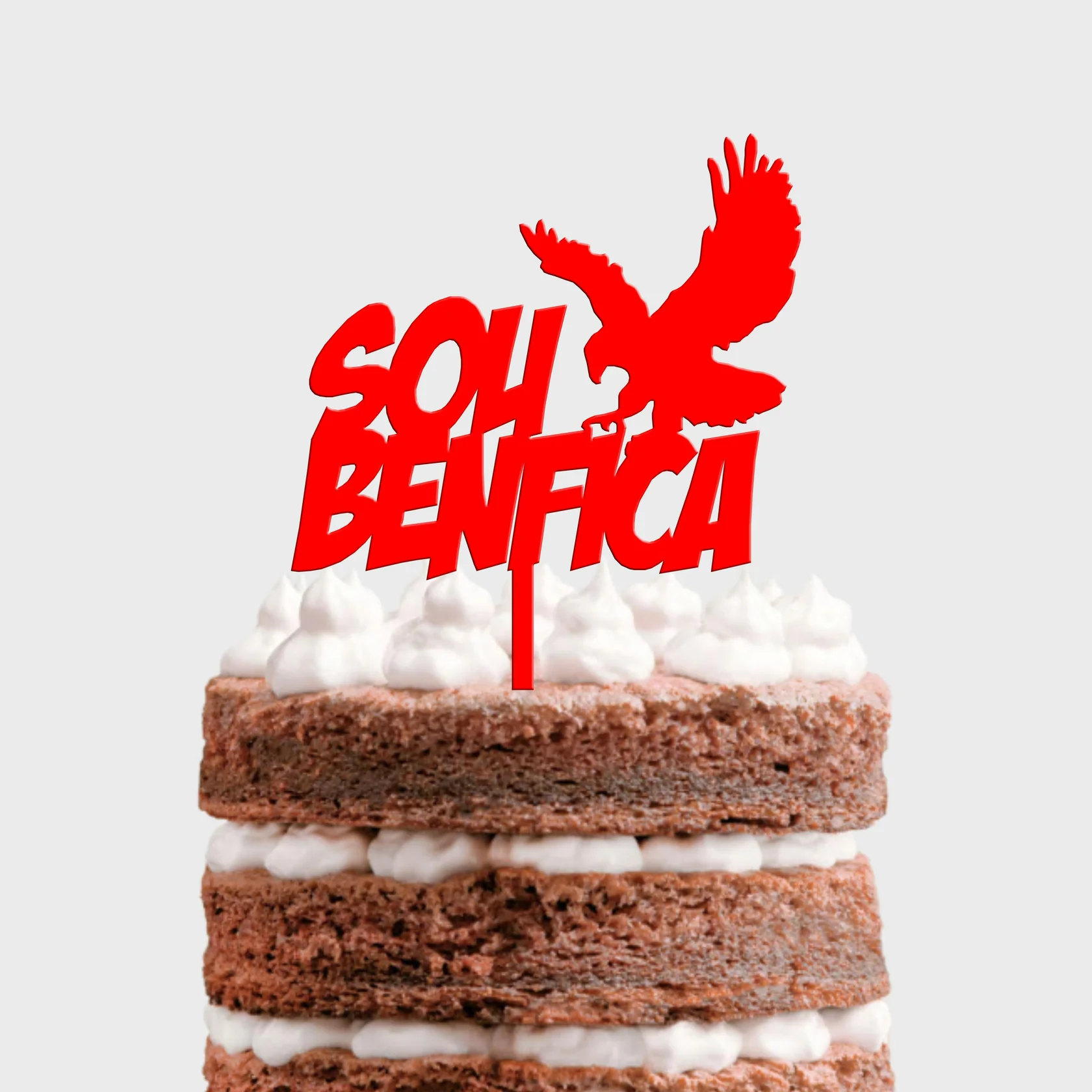 Topo de Bolo Sou Benfica Acrílico 
