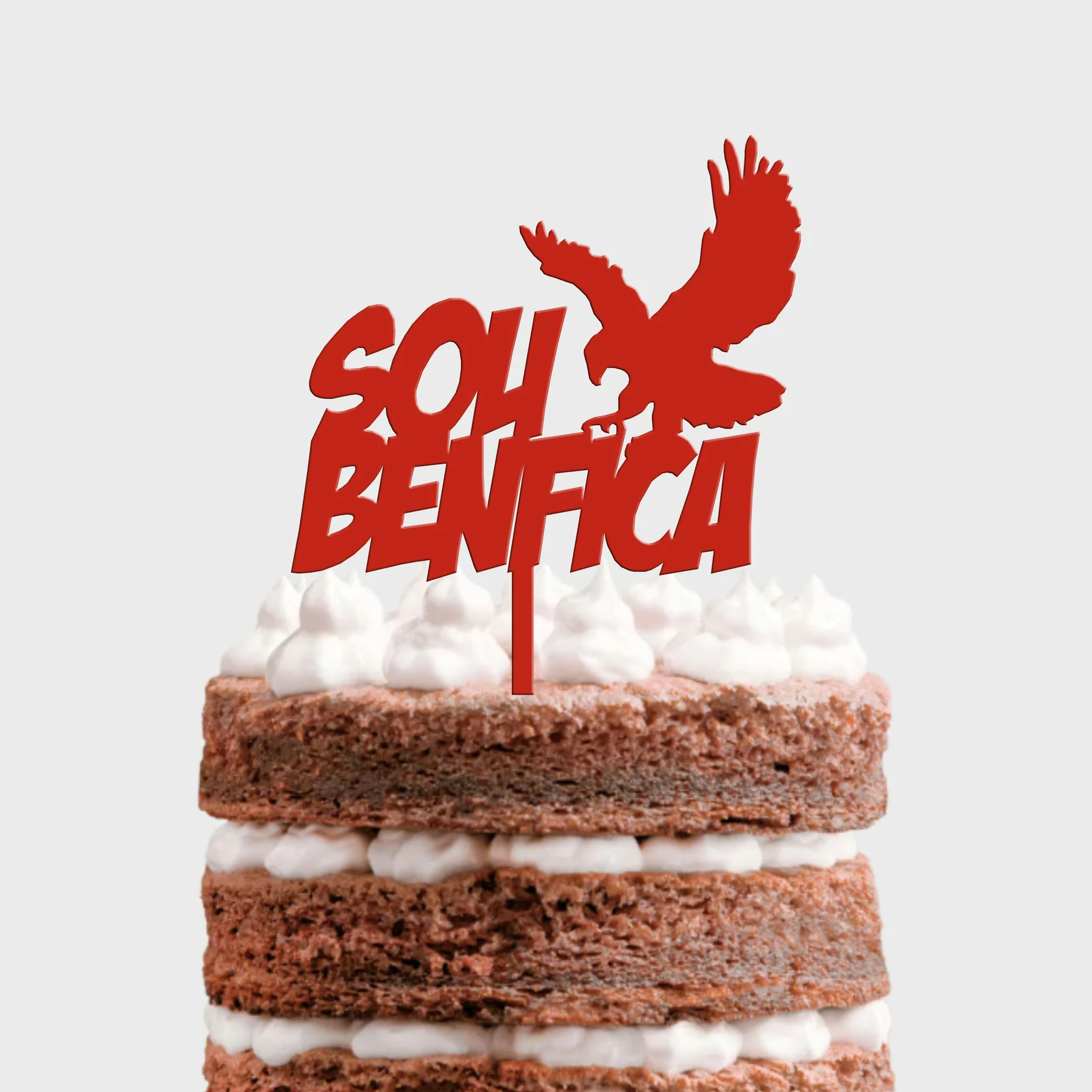Topo de Bolo Sou Benfica MDF