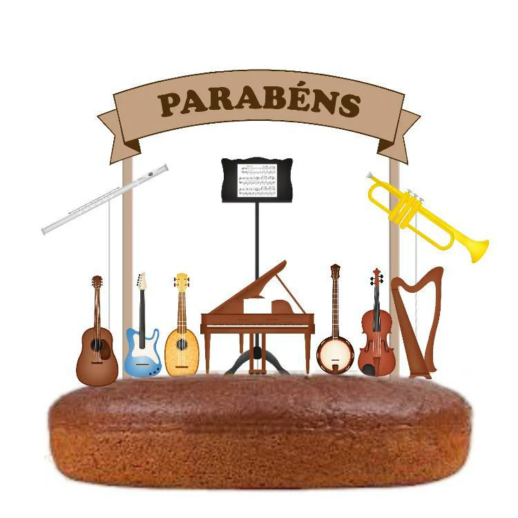 Topo de Bolo Instrumentos Musicais