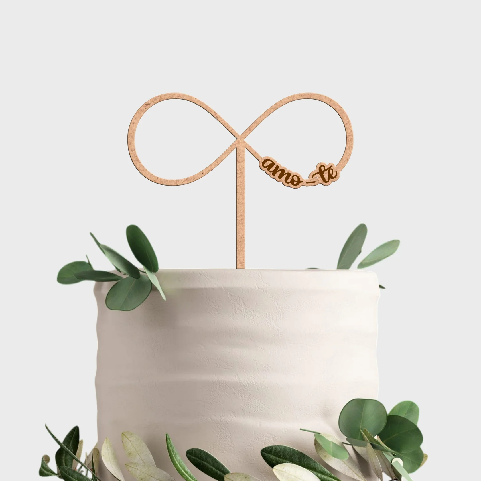 Topo de Bolo MDF Amo-te Infinito Topo de Bolo MDF Amo-te Infinito