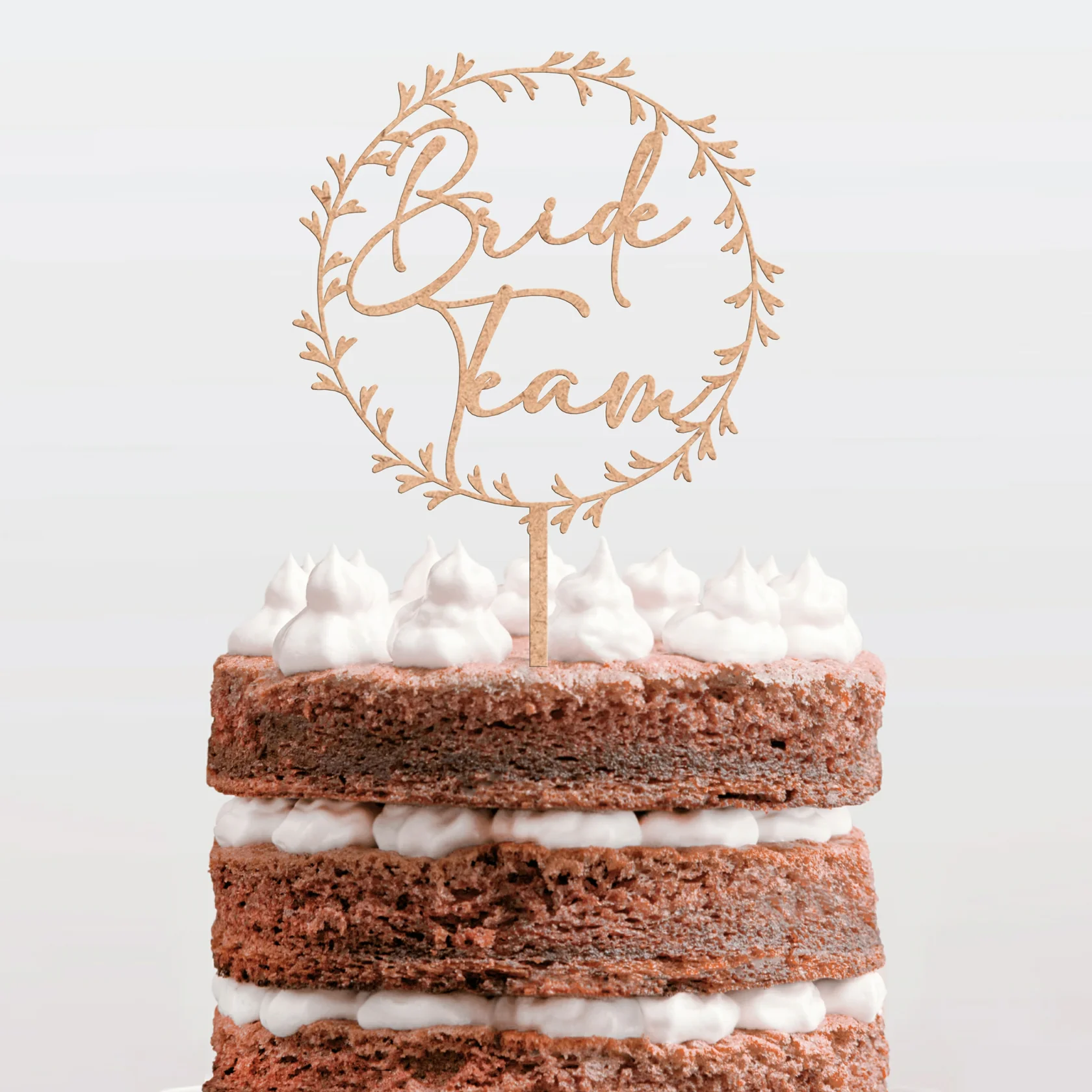 Topo de Bolo MDF Bride Team
