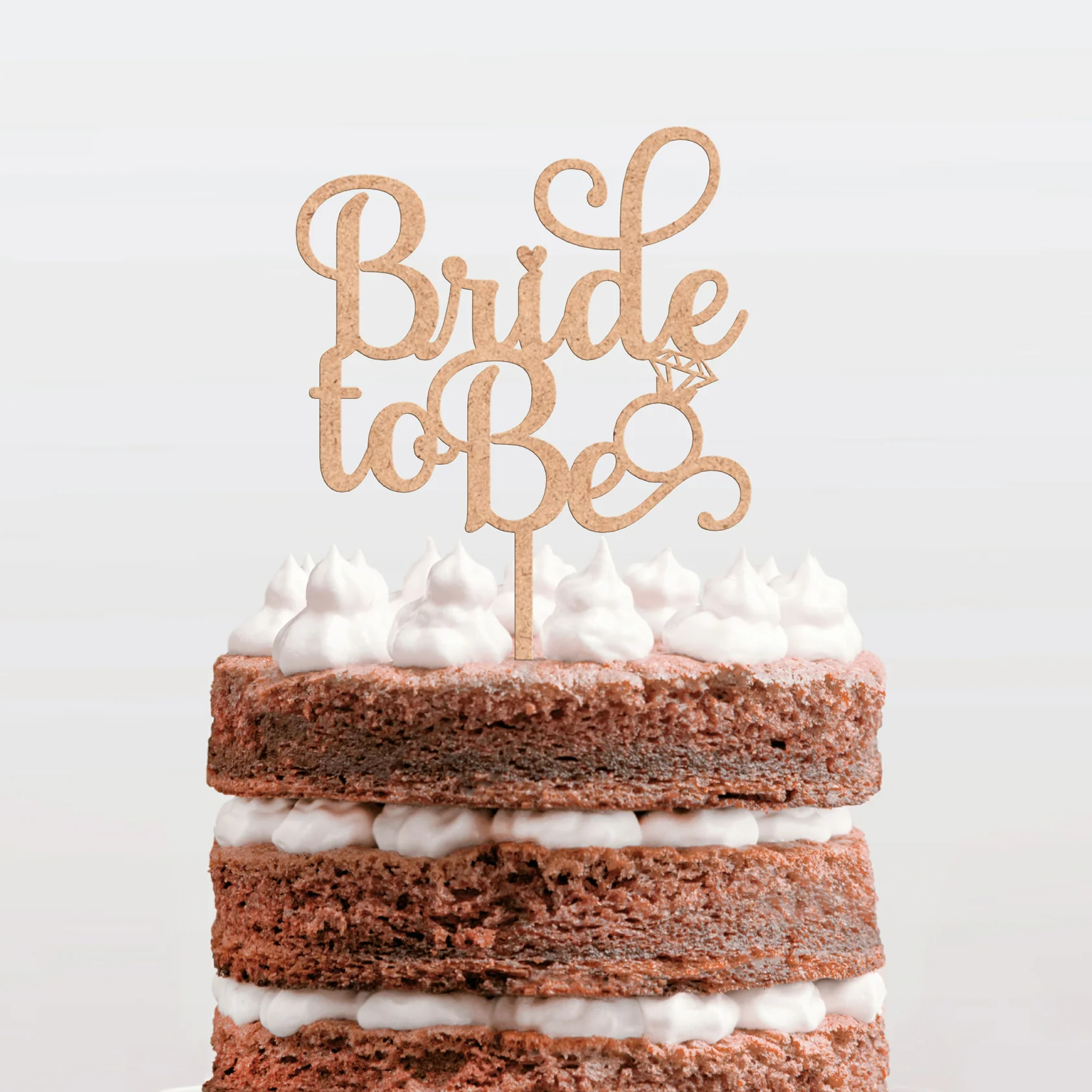 Topo de Bolo MDF Bride to Be