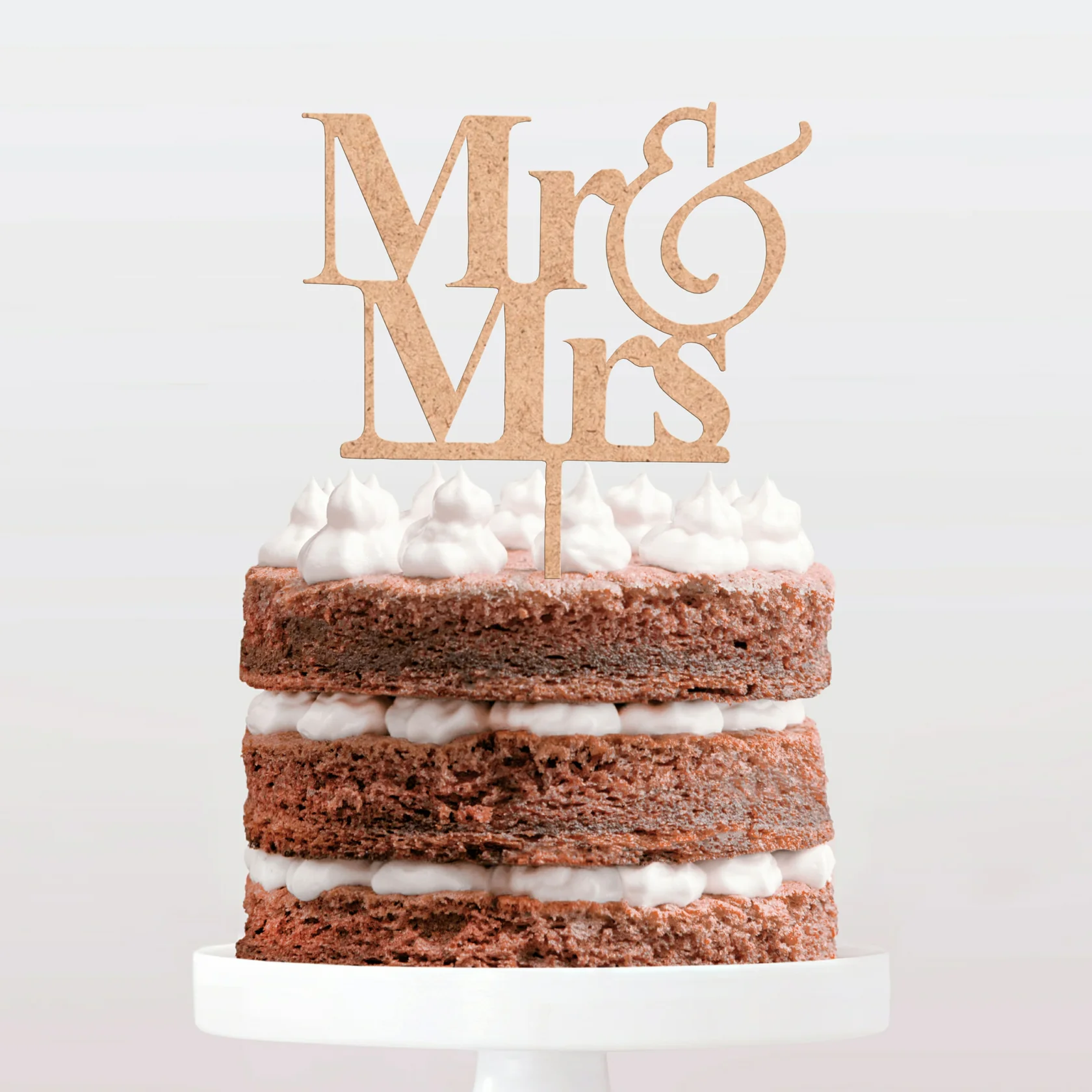 Topo de Bolo MDF Mr. & Mrs. 2