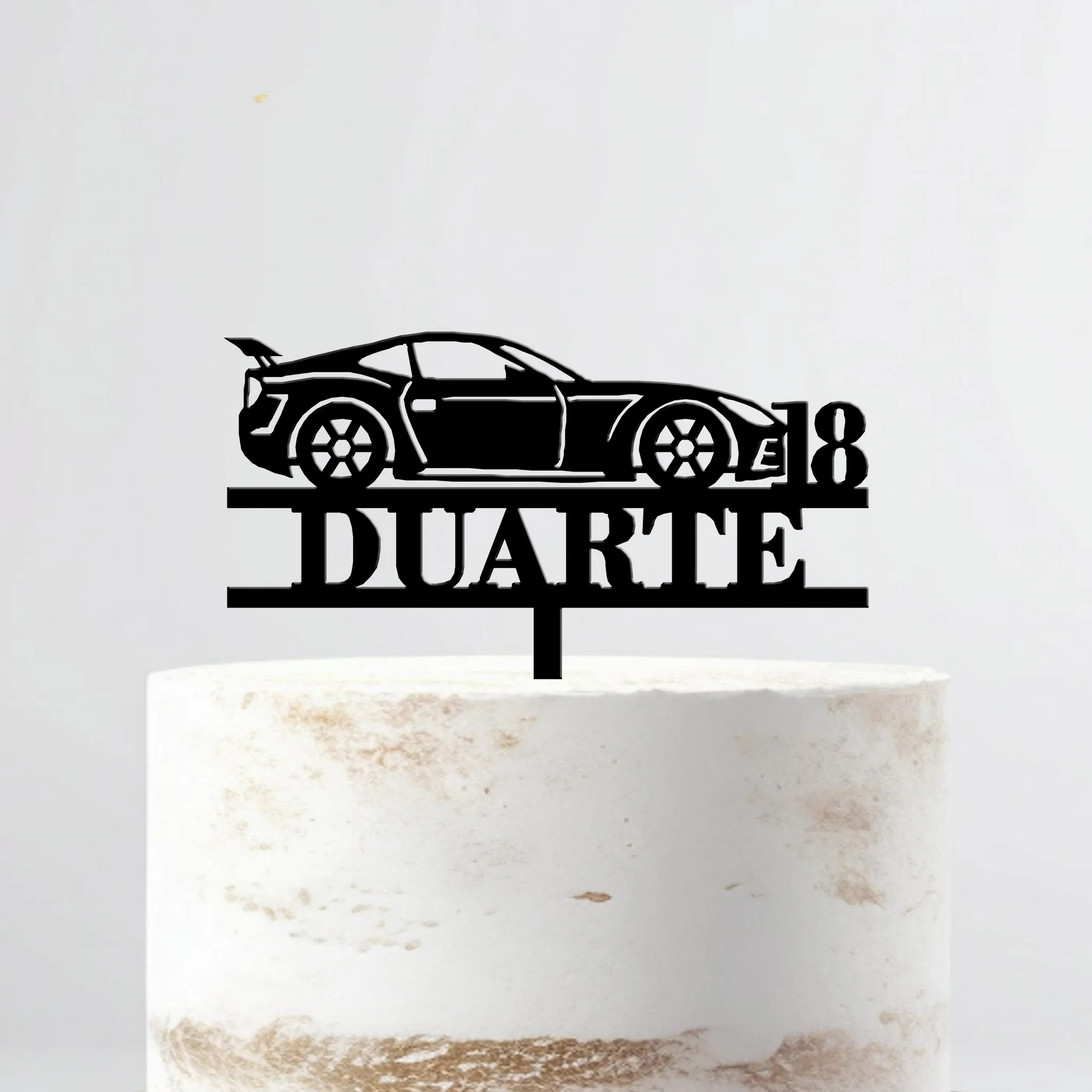 Topo De Bolo Acrílico Personalizável Carro
