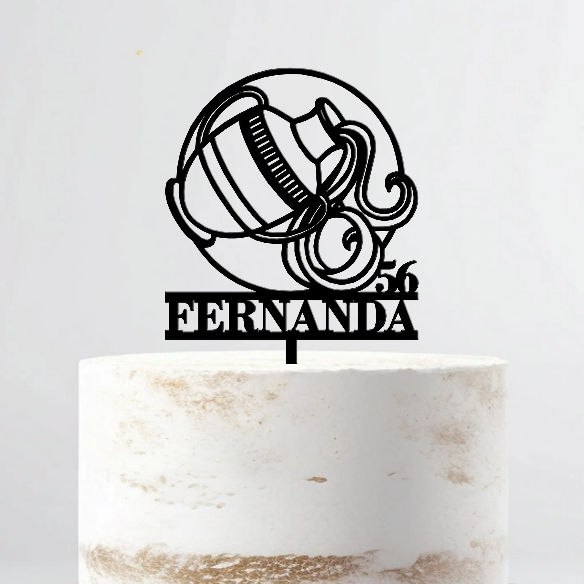 Topo De Bolo Acrílico Personalizável Signo Aquário