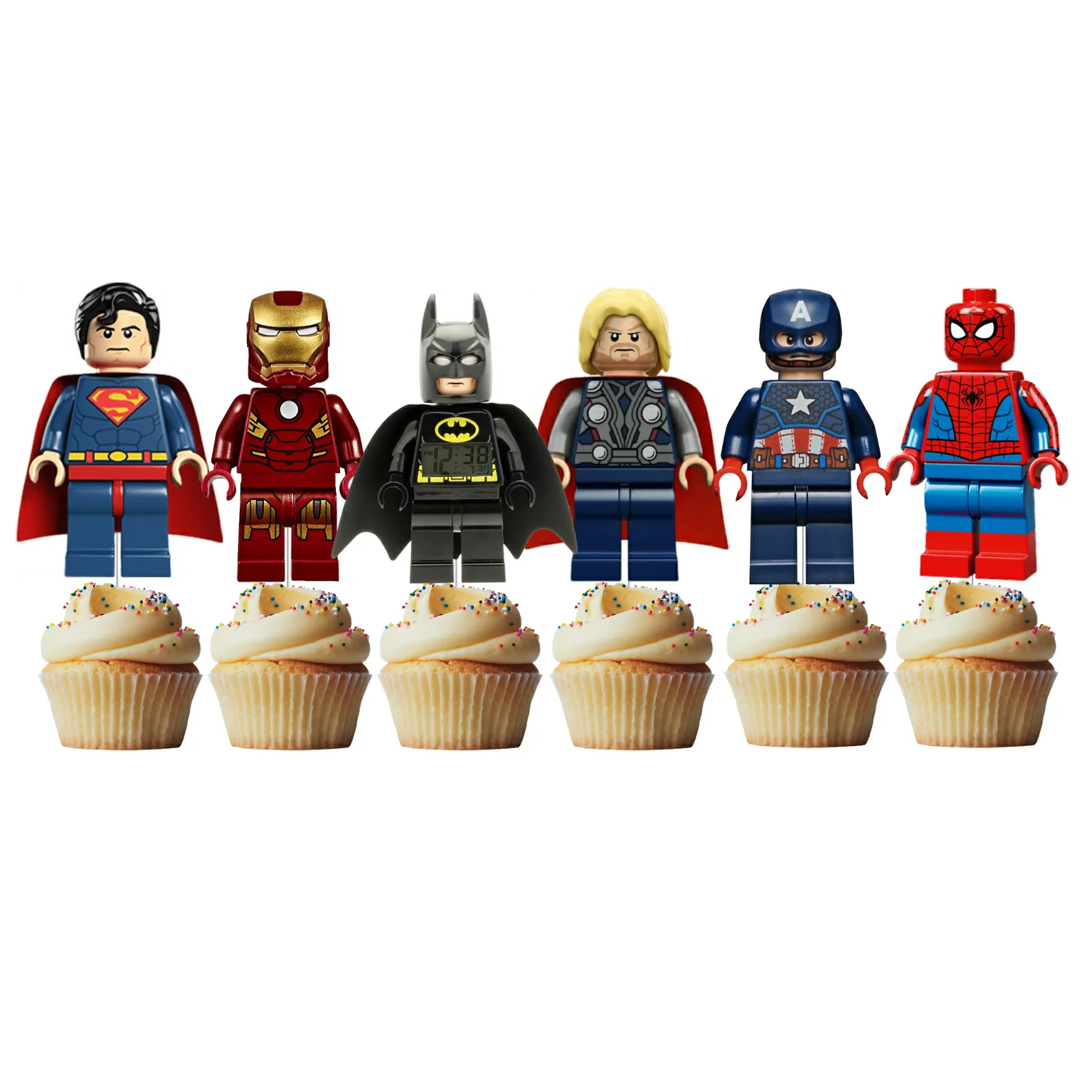 6 Mini Picks Lego Super-Heróis