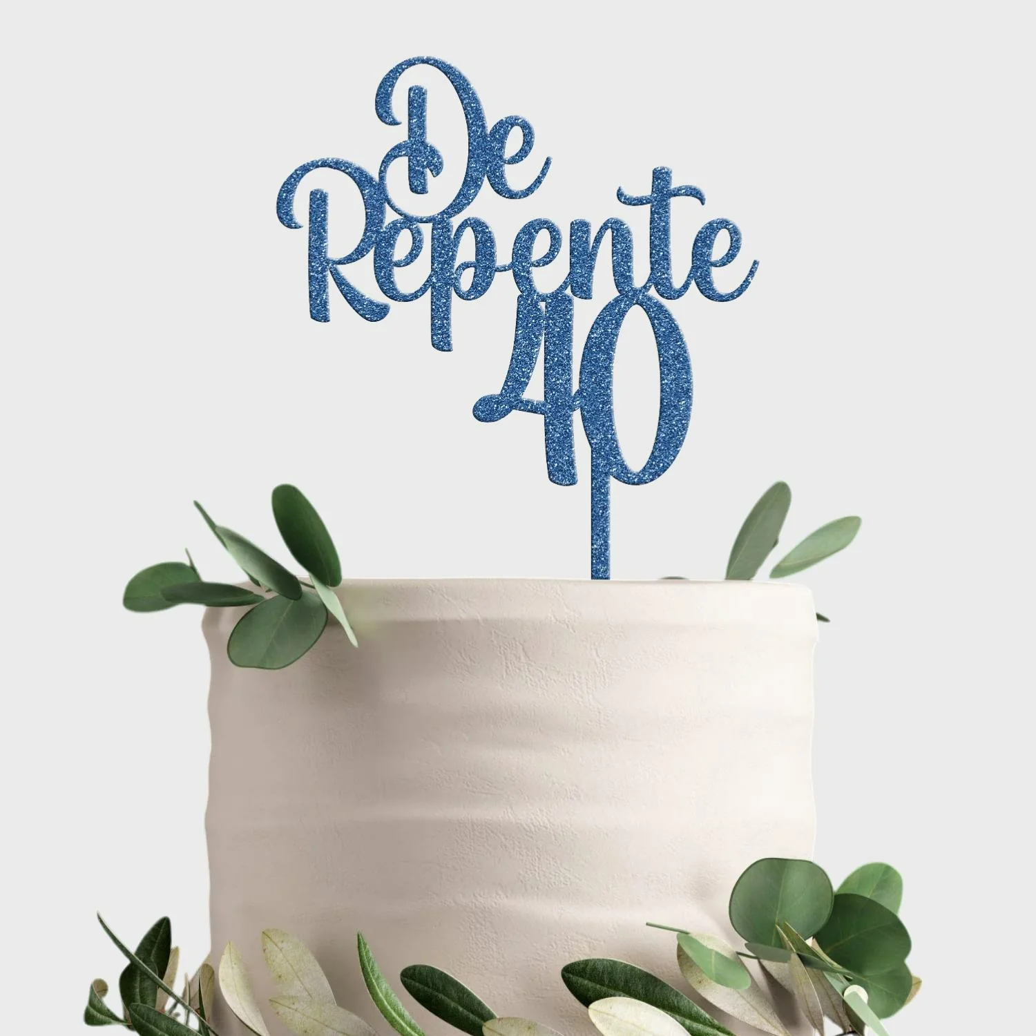 Topo de Bolo Acrílico Glitter ou Pastel De Repente