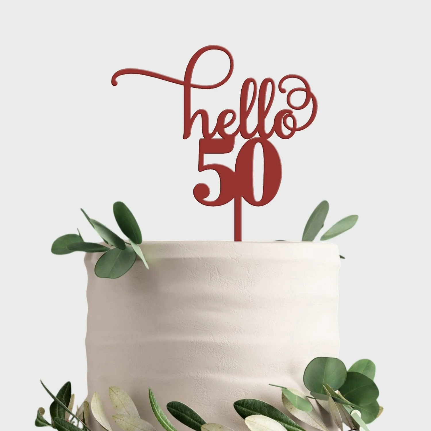 Topo de Bolo Personalizado MDF Colorido - Hello + Idade