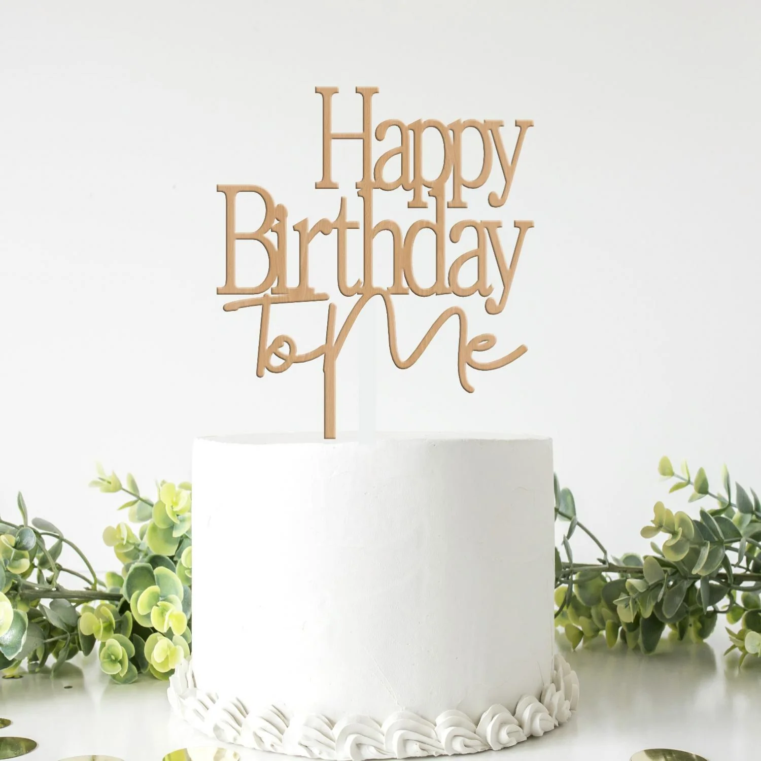 Topo de Bolo MDF Happy Birthday to Me