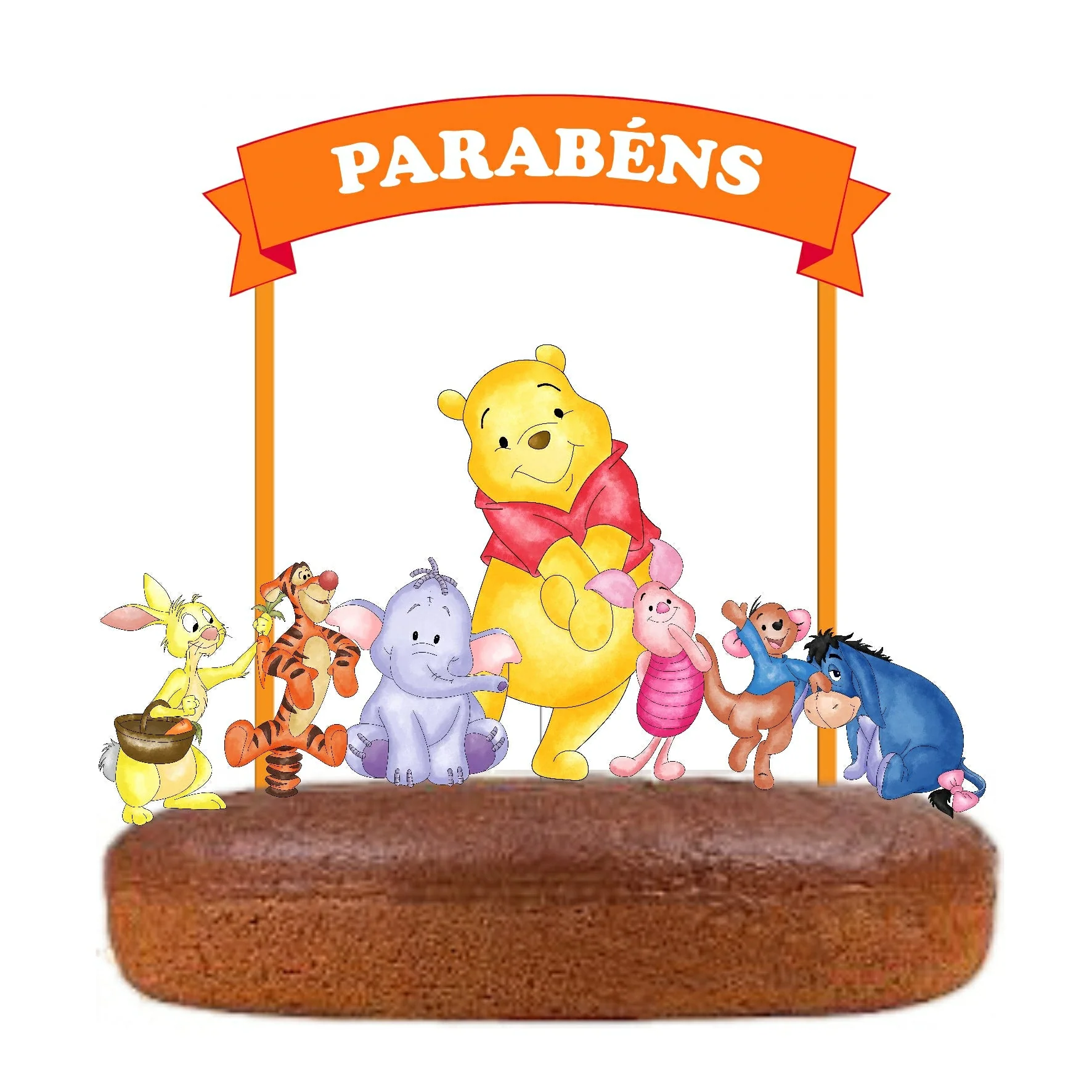 Topo de Bolo Winnie the Pooh