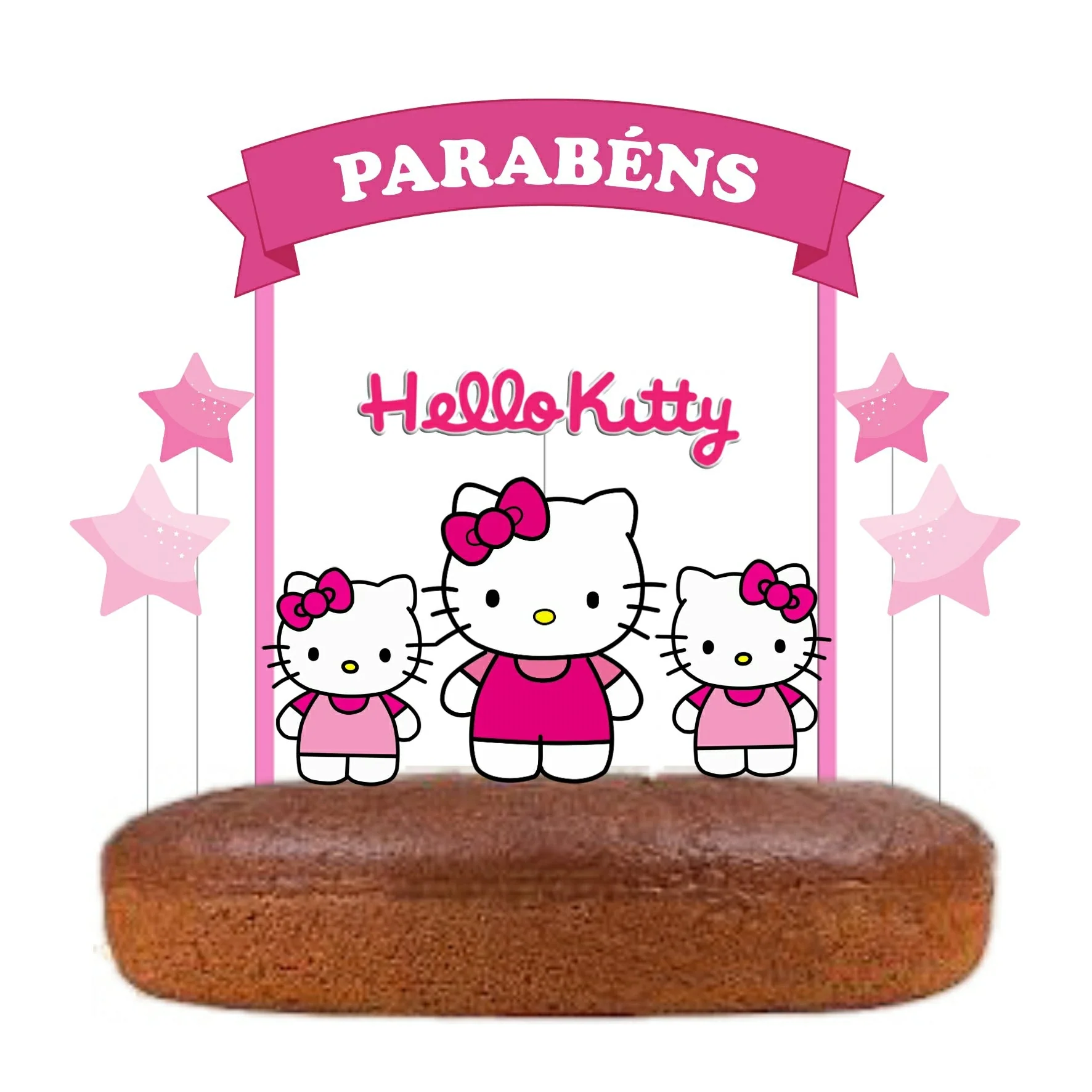 Topo de Bolo Hello Kitty