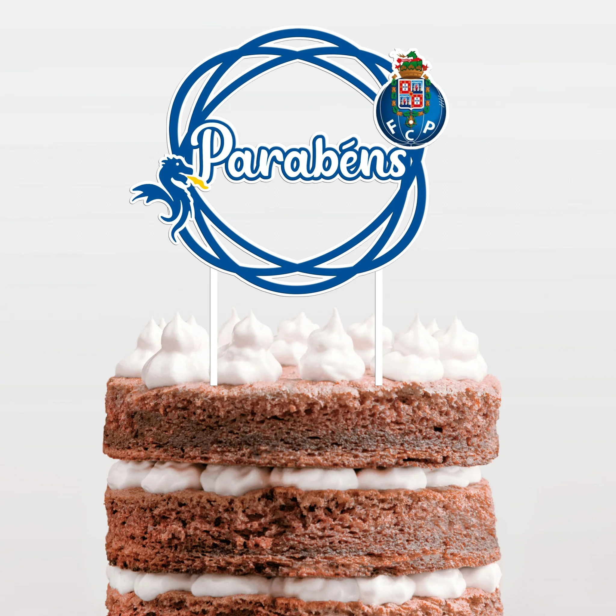 Topo de Bolo Parabéns Porto
