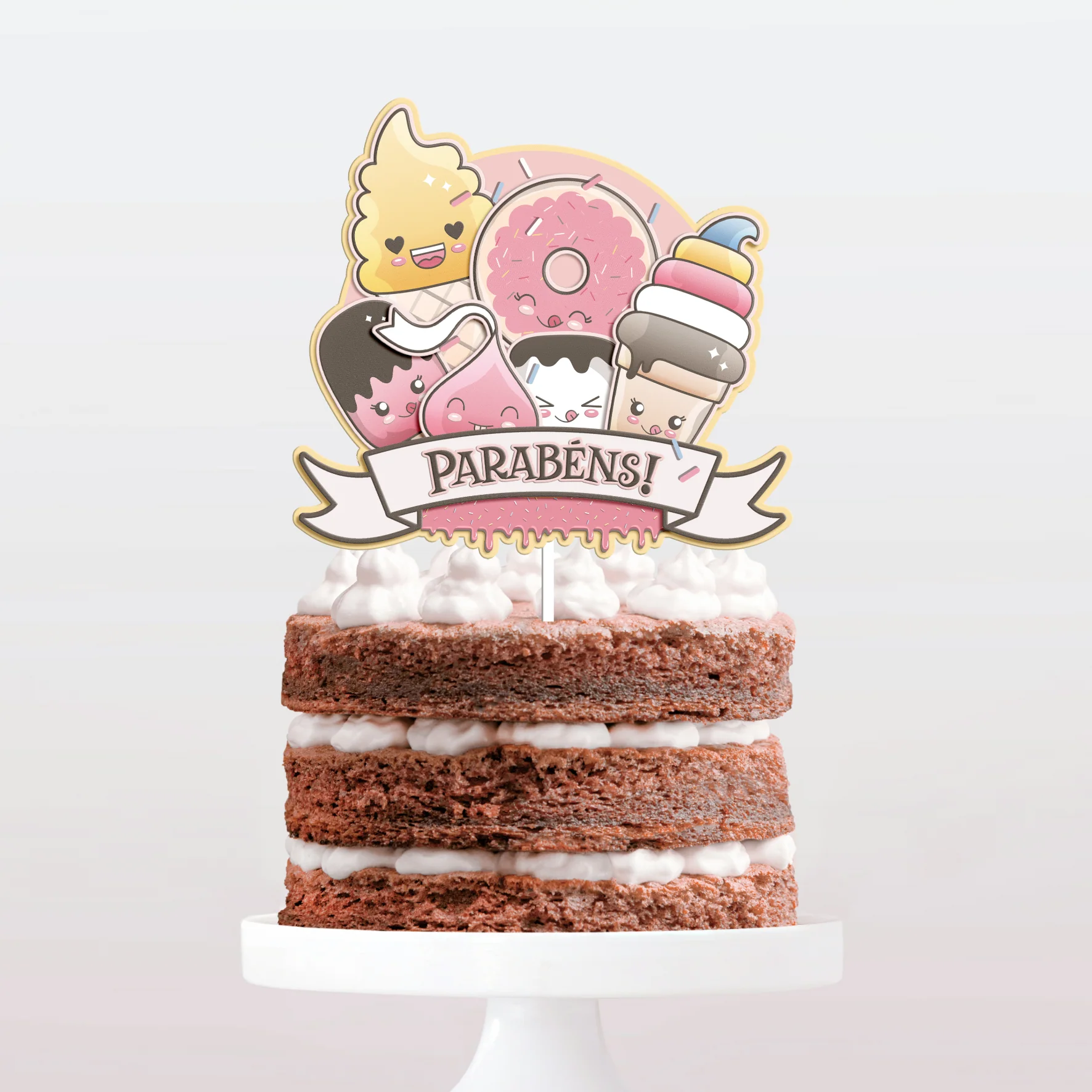 Topo de Bolo Simples Doces