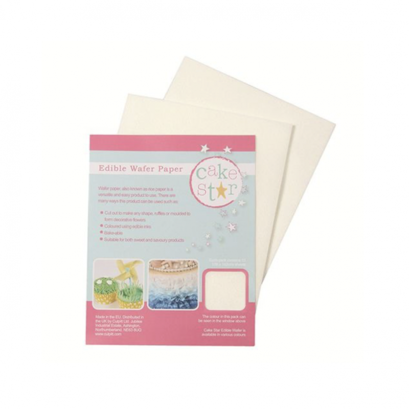 12 Folhas Wafer Paper/Papel de Arroz A4