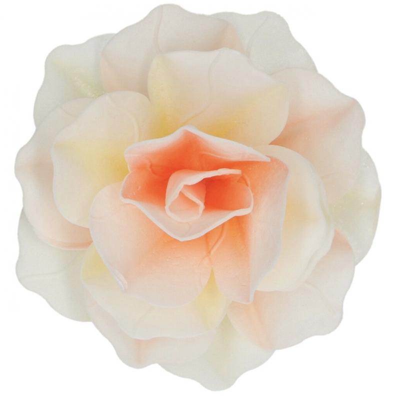 Flor Comestível Rosa Pastella Amarelo e Laranja