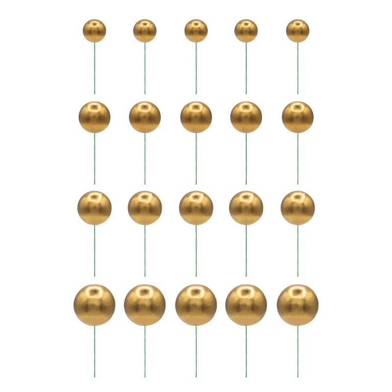 20 Esferas Decorativas Ouro