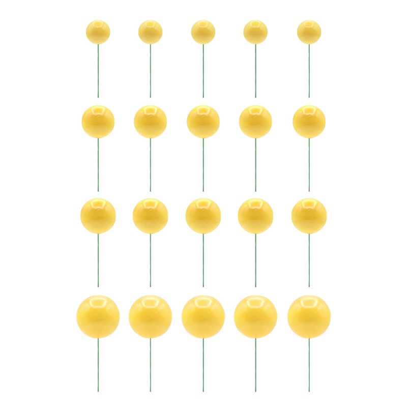 20 Esferas Decorativas Amarelo