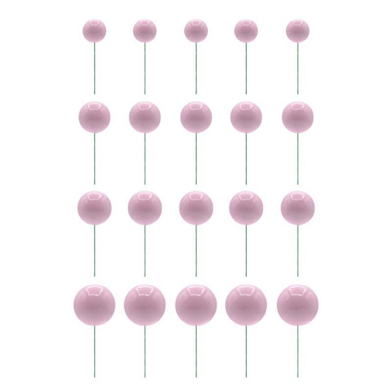 20 Esferas Decorativas Rosa Bebé