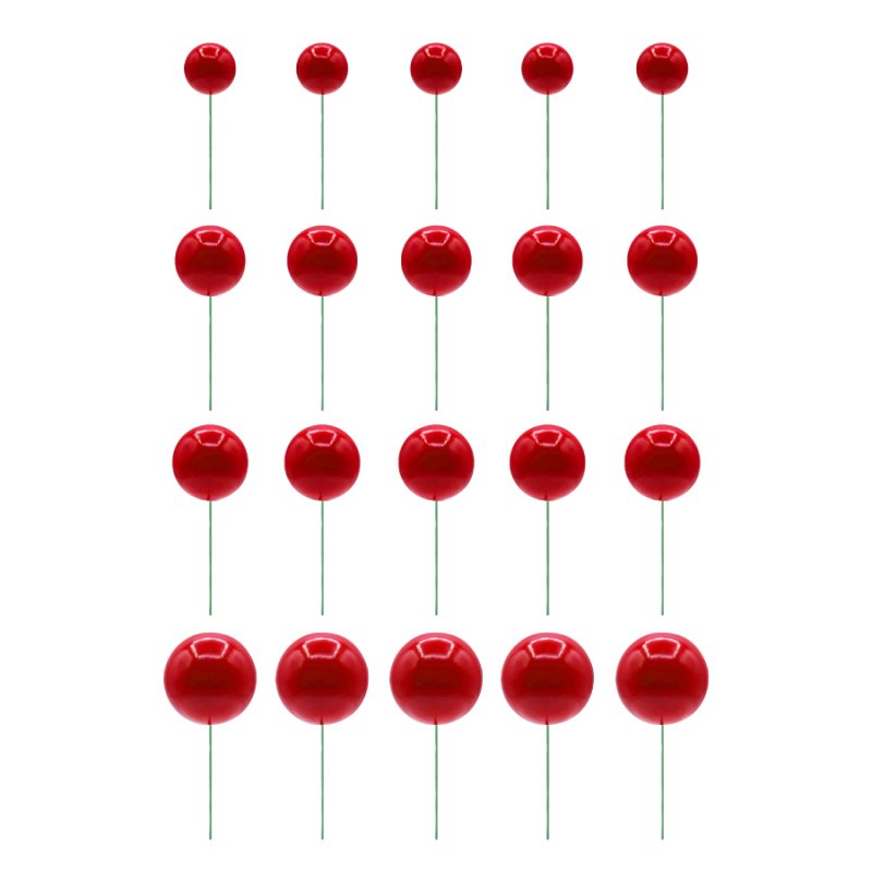 20 Esferas Decorativas Vermelho
