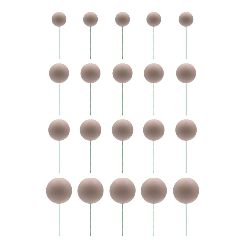 20 Esferas Decorativas Bege