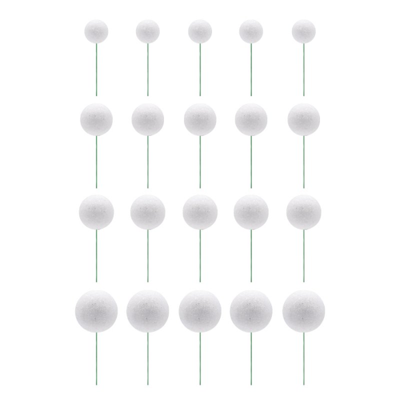 20 Esferas Decorativas Glitter Branco