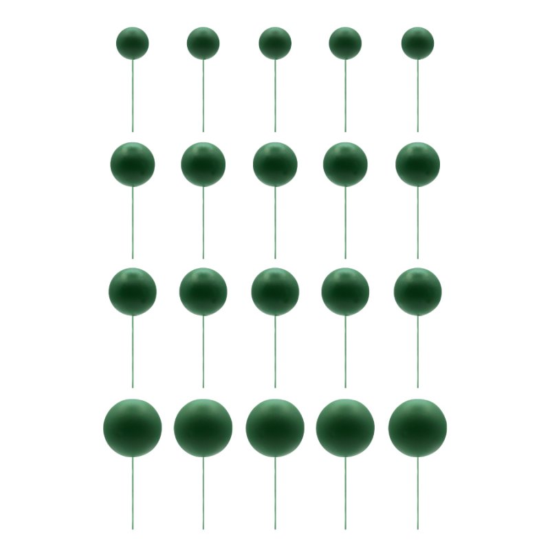 20 Esferas Decorativas Glitter Verde Escuro