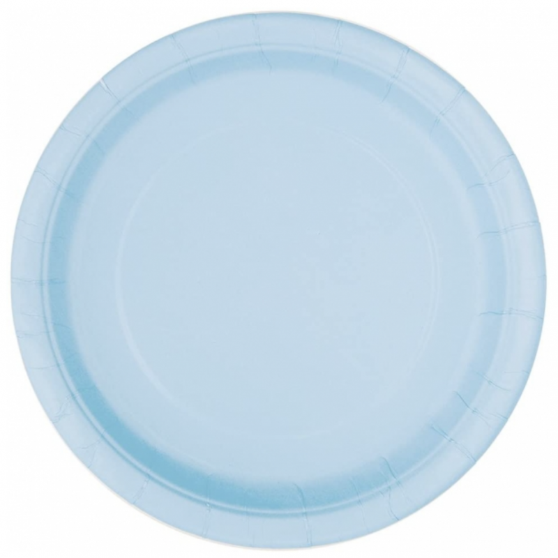8 Pratos 18cm Azul Claro
