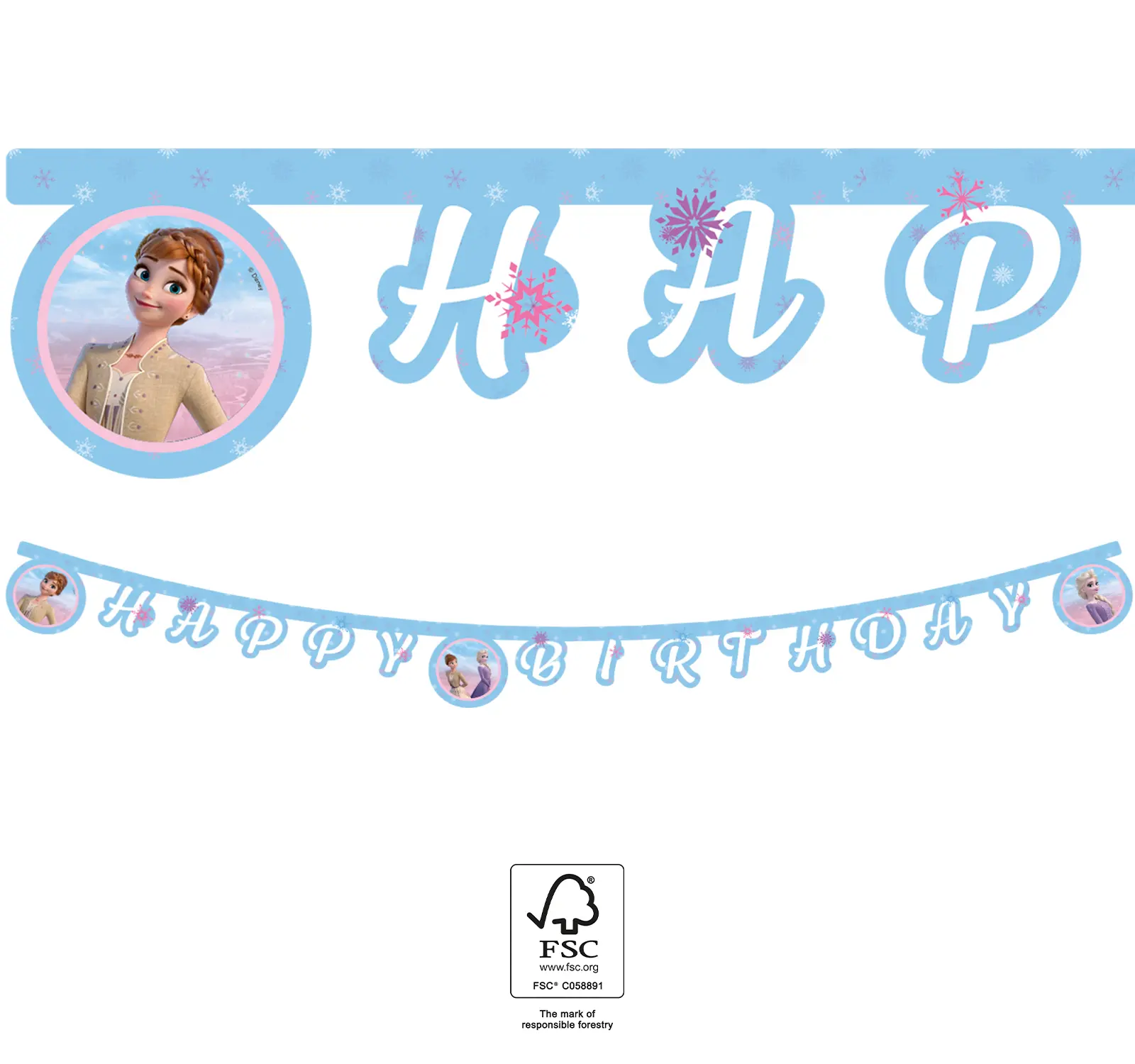 Faixa Happy Birthday Frozen