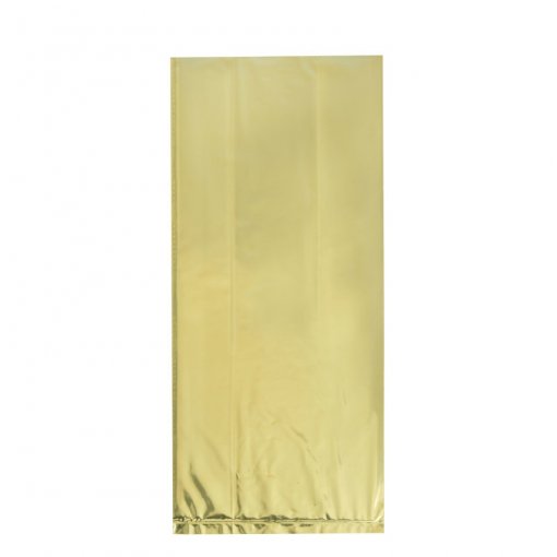 20 Sacos de Celofane Foil Dourado