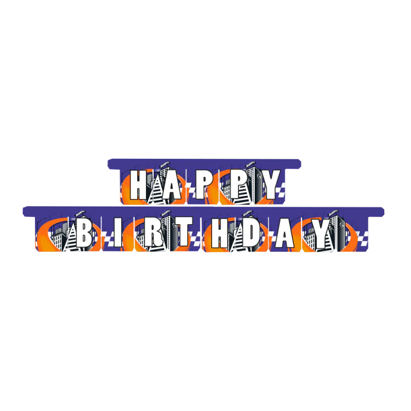 Faixa Happy Birthday Hot Wheels