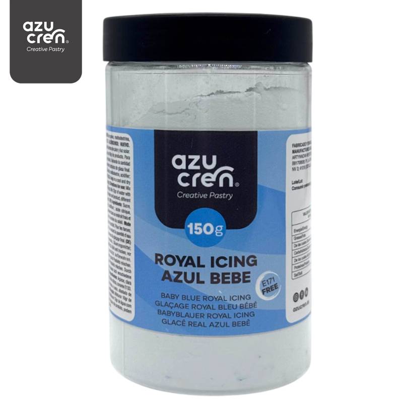 Glacê Real em Pó 150g Azul Bebé
