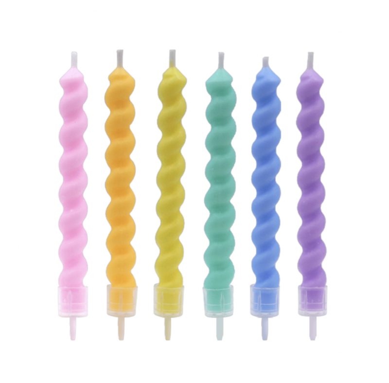 6 Velas Pastel