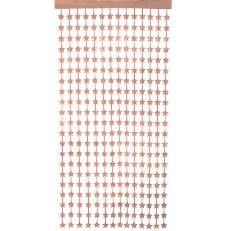 Cortina Foil Estrelas Rose Gold