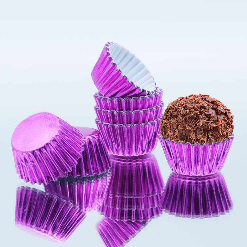 100 Formas de Brigadeiro nº5 Metalizadas Pink