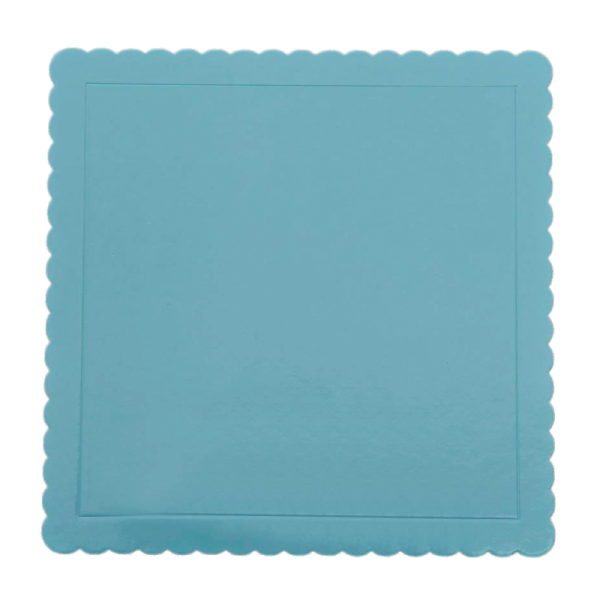 Bandeja Rendada Quadrada 25cm Azul Céu