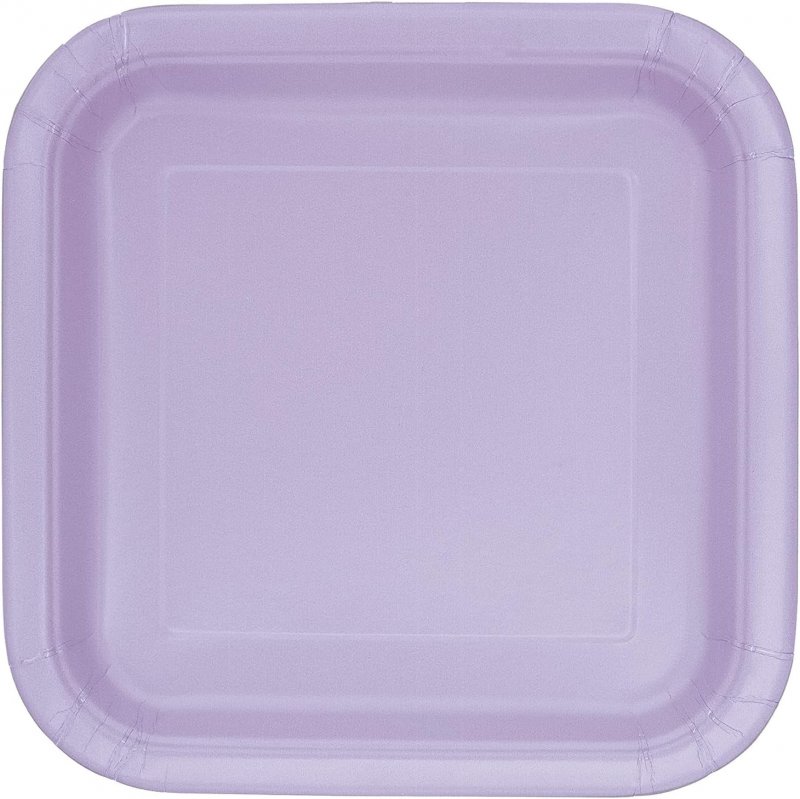 14 Pratos Quadrados Grandes Lavanda