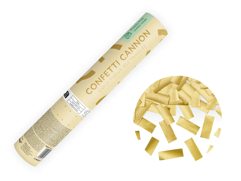 Canhão de Confetti Dourado Canhão de Confetti Dourado