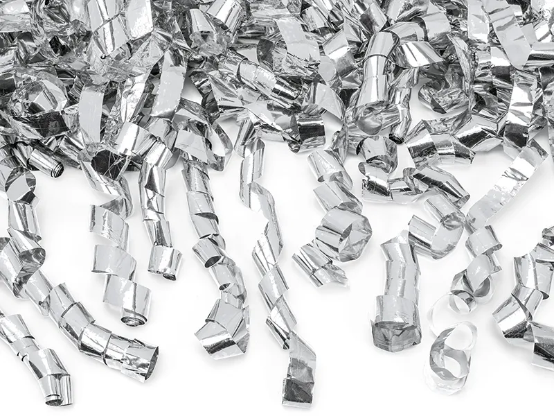 Canhão de Confetti Serpentinas Prata 60cm Canhão de Confetti Serpentinas Prata 60cm