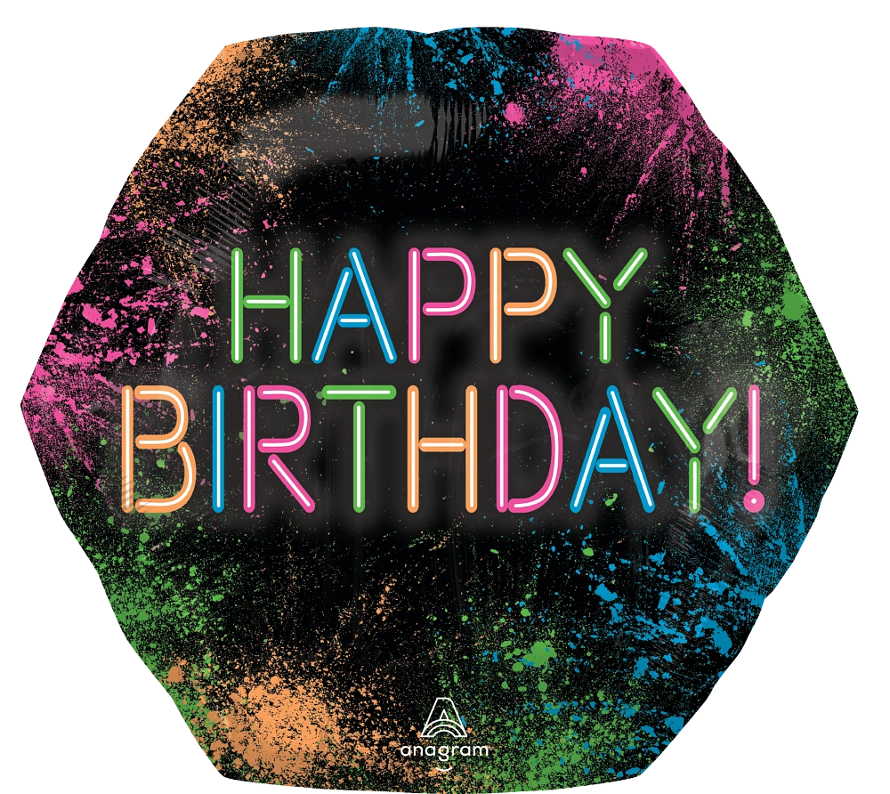 Balão Happy Birthday Glow